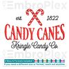 Christmas Candy Cane Embroidery Design File main image - This embroidery designs files featuring Christmas Candy Cane from Christmas. Digital download in DST & 