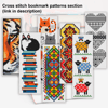 cross stitch bookmark pattern modern