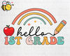 Hello 1st Grade Rainbow Svg, First Day Of School Svg, Back To School Svg, 1st Grade Svg, Boho Rainbow Svg Files for Cricut, Gifts For Kids - 1.jpg