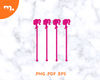 Barb Swizzle Stick PNG  Barb Birthday Party Drink Stir  Barb Party Decor  Barbi Cricut PNG File  Barb Glowforge File  Barbi PNG - 1.jpg