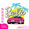 Barbi Car Convertible Corvette Palms Pink Babe Doll Girly Retro 80s  SVG PNG JPG Clipart Digital Download Sublimation Cricut Cut File Dxf - 2.jpg