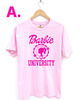 Barbie University Comfort Colors Shirt, Cute Barbie Shirt, Oversized Barbie T-shirt, Gift - 1.jpg