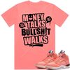 Jordan Retro 5 DJ Khaled Crimson Bliss 5s  Sneaker Shirt to Match MONEY TALKS - 1.jpg