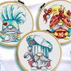 Kitchen gnomes cross stitch pattern, Gnome cook cross stitch, Small cross stitch, Plastic canvas cross stitch, Cross stitch baby, Digital PDF.jpg