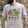 Personalized Super Daddio Shirt, Super Mario Shirt, Daddio Shirt, Super Dad Shirt, Dad Gamer Shirt, Father's Day Gift, Mario Family Shirt - 1.jpg