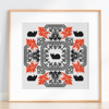 lace cross stitch pattern cats