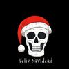 Womens Feliz Navidead Halloween Costume Christmas Skull Santa Hat V Neck 0.jpg