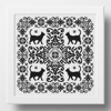 lace cat cross stitch pattern