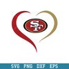 Heart San Francisco 49ers Logo Svg, San Francisco 49ers Svg, NFL Svg, Png Dxf Eps Digital File.jpeg