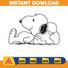 Snoopy Svg, Peanuts SVG, Snoopy clipart, Snoopy Svg, Snoopy Printable, Charlie Brown SVG, Snoopy Silhouette (113).jpg
