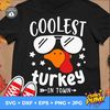 Coolest Turkey in Town Svg, Boys Thanksgiving Svg, Newborn Baby Svg, Boy Turkey Face Svg Dxf Eps Png Jpg, Silhouette Cricut - 1.jpg