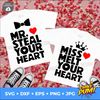 Mr Steal Your Heart svg, Miss Melt Your Heart svg, Valentines Day svg png eps dxf jpg, Cricut Silhouette Cameo, Valentine Kids Shirt Design - 1.jpg