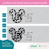 Mickey Ears Checkered Crossword Puzzle Style   SVG Clipart Digital Download Sublimation Cricut Cut File Png Dxf Eps Jpg - 3.jpg