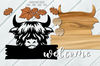 Fall Cow SVG - Laser Cut Files - Fall Sign SVG - Cow SVG | Welcome Sign SVG - Front Door Sign SVG - Glowforge Files