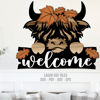 Fall Sign SVG - Highland Cow SVG - Laser Cut Files - Fall SVG - Cow SVG | Welcome Sign SVG - Front Door Sign SVG - Glowforge Files