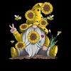 Sunflower Gnome With Bee Funny Hippie Gnome Gift T-Shirt.jpg