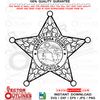 Santa Rosa County svg Sheriff office Badge, sheriff star badge, vector file for, cnc router, laser engraving, laser cutting, cricut, cutting machine file, Flori