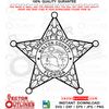 Walton County svg Sheriff office Badge, sheriff star badge, vector file for, cnc router, laser engraving, laser cutting, cricut, cutting machine file, Florida,