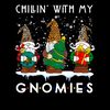 Chillin With My Gnomies Leopard Buffalo Plaid Christmas T-Shirt.jpg