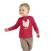 TODDLER 2T - 6T Wildflower Chickens Long Sleeves Shirt for Little Chicken Lover Baby Floral Chicken Farm Life Sleeves Toddler Big Chicken - 9.jpg