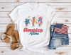 Unisex Retro Americana Graphic Tee America Vibes 4th of July Tshirt Independence Day Mens Womens Freedom Tan Shirt USA Groovy Red White Blue - 3.jpg