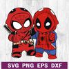 Deadpool and spiderman SVG