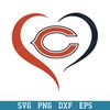 Chicago Bears Baseball Heart Svg, Chicago Bears Svg, NFL Svg, Png Dxf Eps Digital File.jpeg