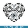 Las Vegas Raiders Heart Floral Svg, Las Vegas Raiders Svg, NFL Svg, Png Dxf Eps Digital File.jpeg