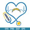Stethoscope Heart Los Angeles Chargers Svg, Los Angeles Chargers Svg, NFL Svg, Png Dxf Eps Digital File.jpeg