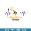 The Heartbeat Of Vikings Svg, Minnesota Vikings  Svg, NFL Svg, Png Dxf Eps Digital File.jpeg