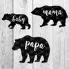 Bear Family Bundle Svg, Bear Family Svg, Bear Papa Svg, Bear Mama Svg, Bear Baby Svg, Png Dxf File.jpg