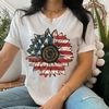 America Sunflower Shirt, USA Flag Flower T Shirt, Gift For American, 4th Of July Flag Graphic T-Shirt, Freedom TShirt, Independence Shirt - 2.jpg