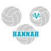 Volleyball SVG Frames, Monogram Frame SVG, Name Frame SVG, Digital Download, Cut File, Sublimation, Clip Art (3 svgpngdxf file formats) - 1.jpg