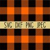 Orange Buffalo Plaid SVG, Check SVG, Digital Paper PNG, Digital Download, Cut File, Clip Art (svgpngdxfjpeg file formats) - 1.jpg