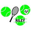 Tennis SVG, Monogram Frame SVG, Name Frame SVG, Digital Download, Cut File, Sublimation, Clip Art (includes 4 svgpngdxf file formats) - 1.jpg