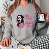 No You Hang Up Sweatshirt, Ghostface Valentine Sweater, Funny Ghost Sweater, Valentine Shirt, Halloween Shirt, Gifts for Her,Horror Shirt - 3.jpg