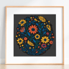 cross stitch pattern floristic