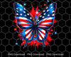 American Flag Butterfly Clipart, American Flag on Butterfly PNG, 4th of July, Independence day Shirt, Cricut, Silhouette PNG - 1.jpg