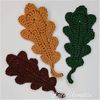 Crochet pattern leaf maple, oak, clover Autumn leaves crochet instructions motifs for Irish Lace Digital file PDF