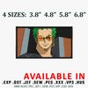 Zoro face embroidery design