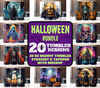 Halloween 20 Oz Tumbler Wrap Bundle, Pumpkin, Tumbler Wraps, Vibrant Wrap, Halloween, Alcohol Ink, Watercolor, Neon, Sublimation Files - 1.jpg