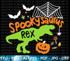 Halloween Dinosaur SVG, Spooky Saurus Rex SVG, T-Rex with Pumpkin, Halloween SVG, Halloween Shirt svg, Halloween Costume Svg,Cricut Cut File - 1.jpg