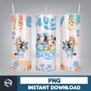 Blue Dog Tumbler Wrap, Instant Download 20oz Tumbler PNG Wraps Design, Digital Cartoon 20 oz Skinny Tumblers (9).jpg