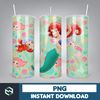 Little Mermaid Tumbler Wrap, 20 oz Skinny Tumbler Wrap, Little Mermaid Sublimation Designs, Mermaid Princess Girls (61).jpg