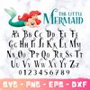 Little Mermaid Font SVG, Mermaid Font Alphabet, Mermaid Font Canva, Mermaid Font PNG For Cricut, little Mermaid Letters