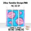 Inflated Puffy Barbie 20oz Skinny Tumbler Sublimation Wrap PNG, Waterslide, UV DTF,  Digital Instant Download