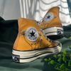 Converse High Tops Chuck Taylors 1970s Custom Converse White Dandelion Embroidered LogoFlower Converse - 6.jpg