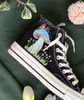 Embroidered Converse High TopsMushroom ConverseEmbroidered Blue Mushrooms, Monarch Butterflies And WildflowersMushroom Gifts - 6.jpg