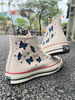 Embroidered ConverseButterfly ConverseEmbroidered Blue ButterfliesConverse High Tops Chuck Taylor 1970sCustom Logo ButterflyGift ForHer - 4.jpg