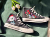 Embroidered ConverseConverse High Tops Chuck Taylor 1970s Green Mushrooms And Brilliant Flower GardensCustom Logo Mushrooms,Flowers - 4.jpg